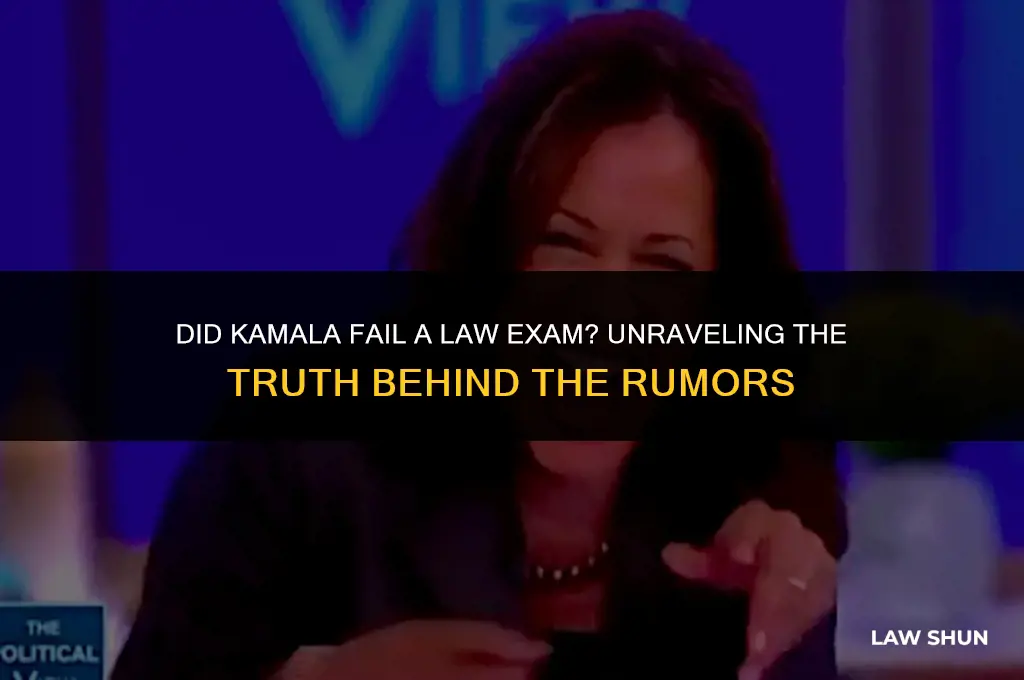 did kamala fail a law exam