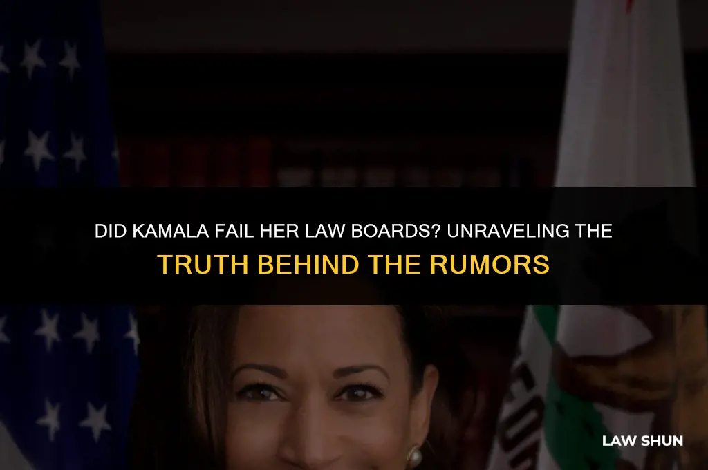 did kamala fail her law boards