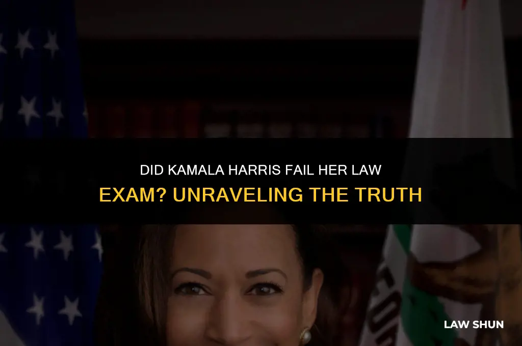 did kamala harris fail law exam