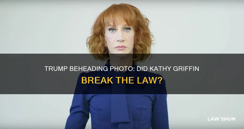 did kathy griffin break the law with trump beheading