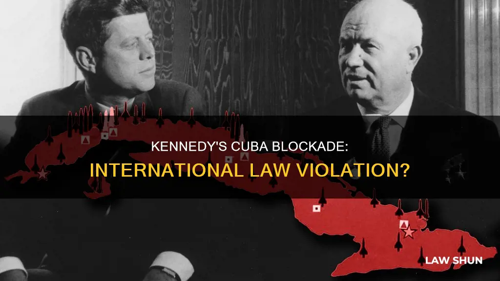 did kennedy break internatinal law with the cuba blockade