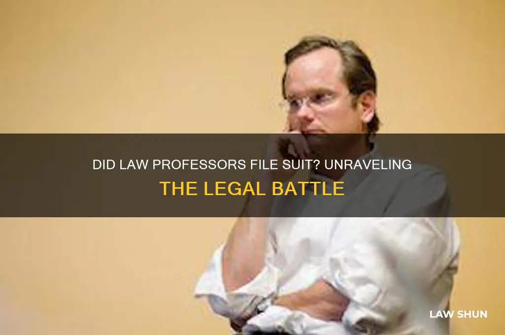 did law professors really file suit