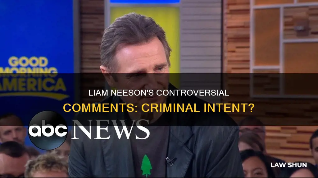 did liam neeson break the law with desire to murder