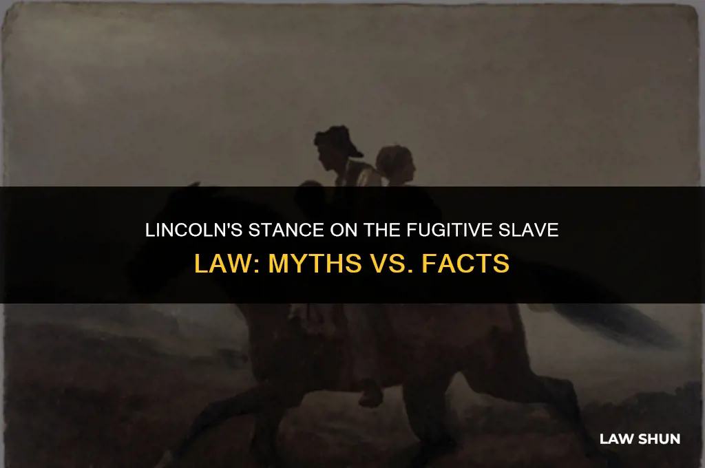 did lincon support fugitive slave law