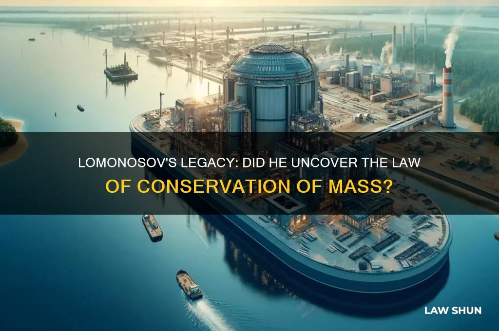 did lomonosov discover the law of conservation of mass