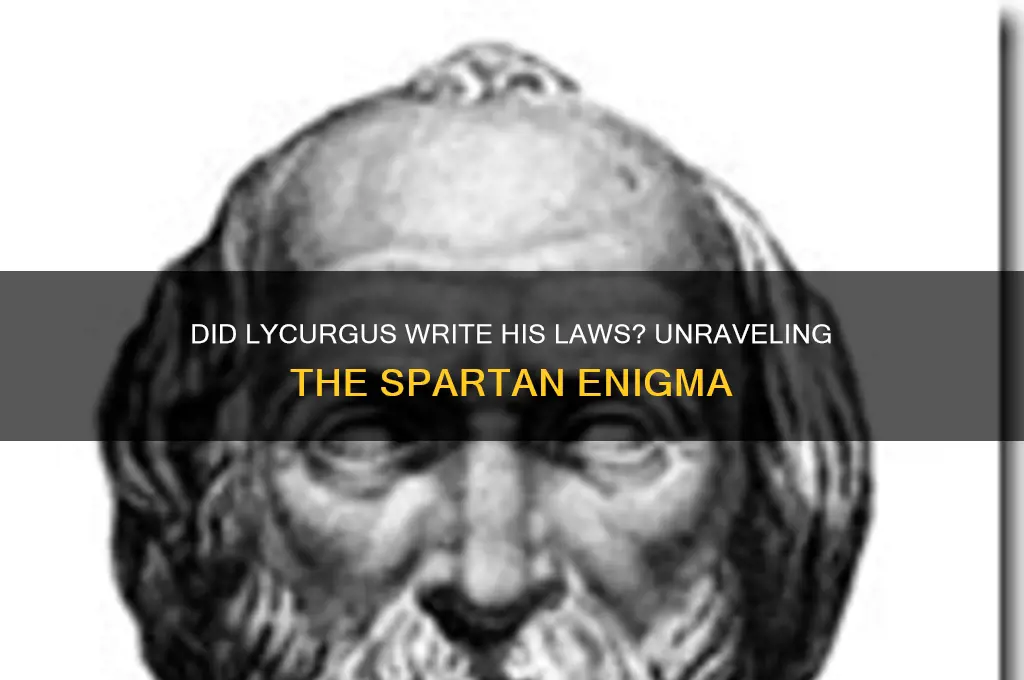 did lycurgus write down his laws