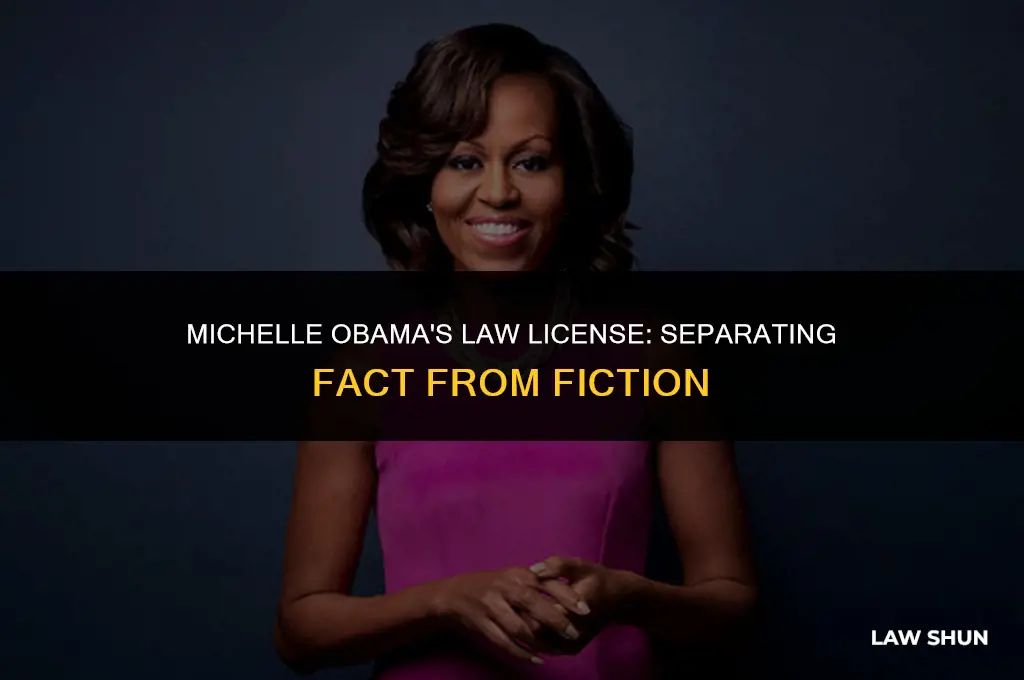 did michelle obama lose law licesnse