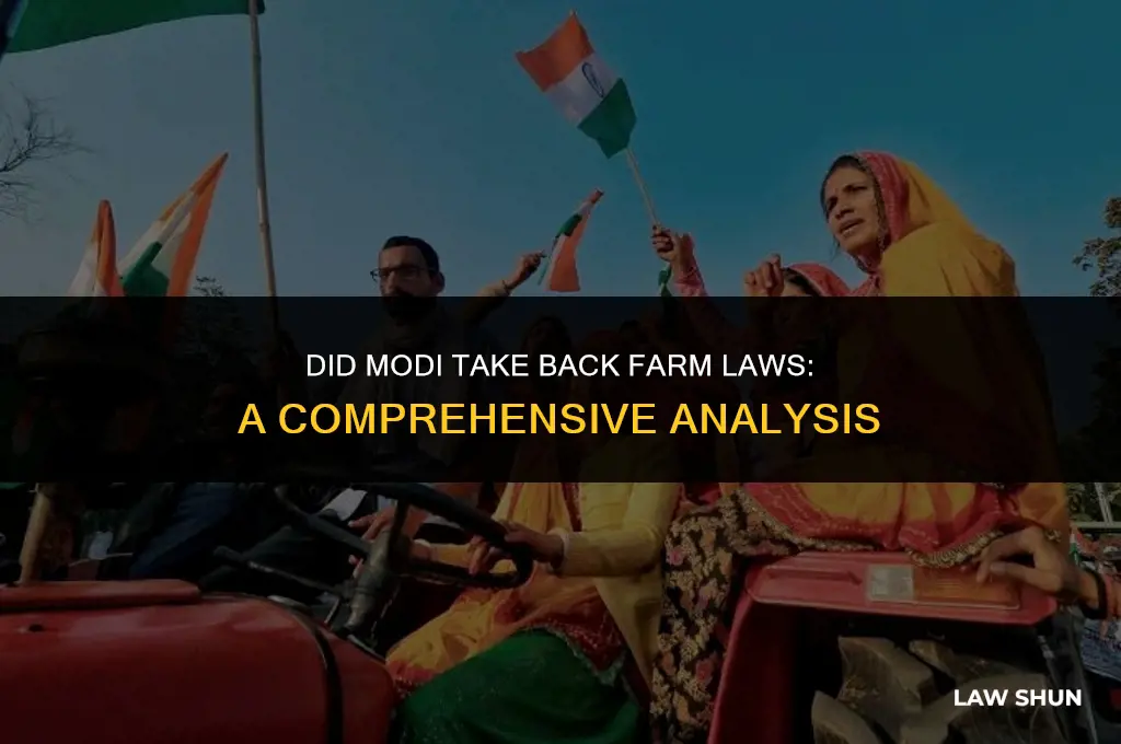 did modi take back farm laws