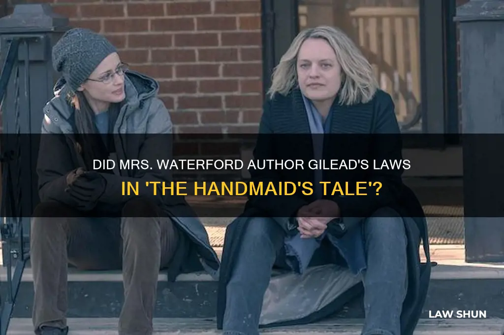 did mrs waterford write gilead law in handmaids