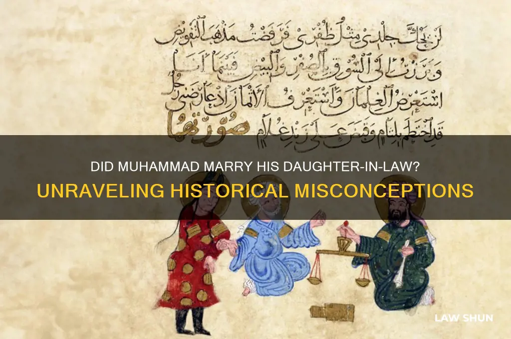 did muhammad marry his daughter in law