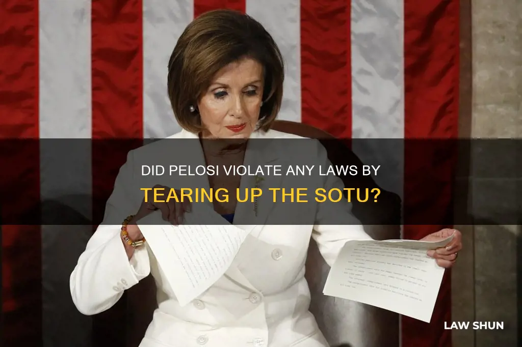 did nancy pelosi break the law by ripping