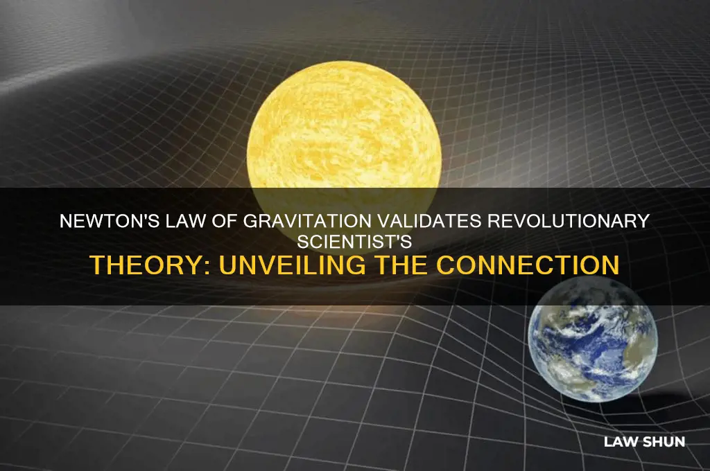 did news law of gravitation help prove this persons theory