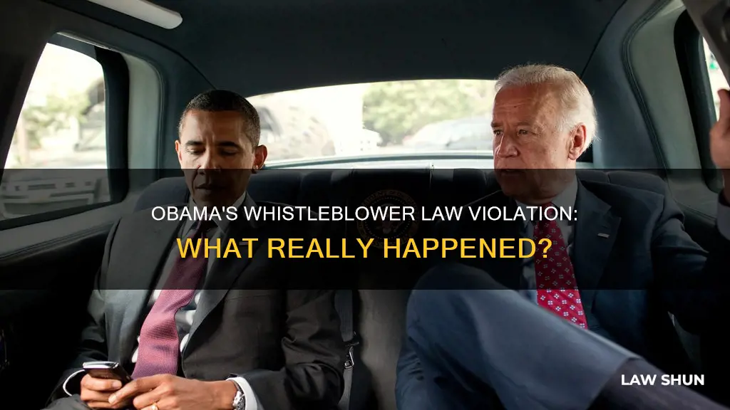 did obama break whistleblower law