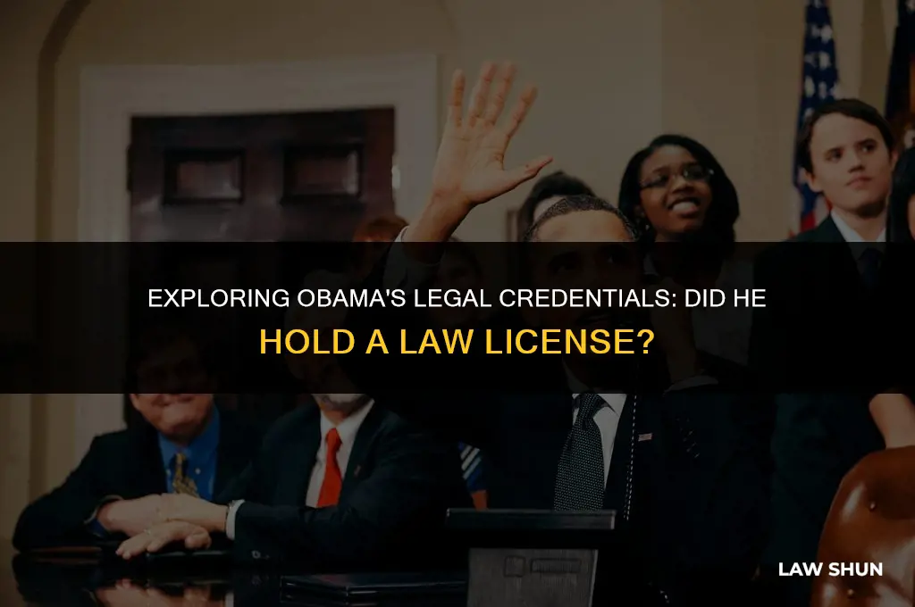 did obama have a law liscense