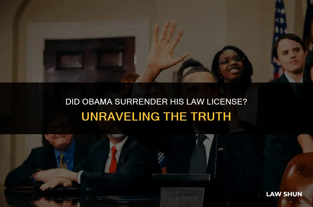 did obama surrender his law liscense