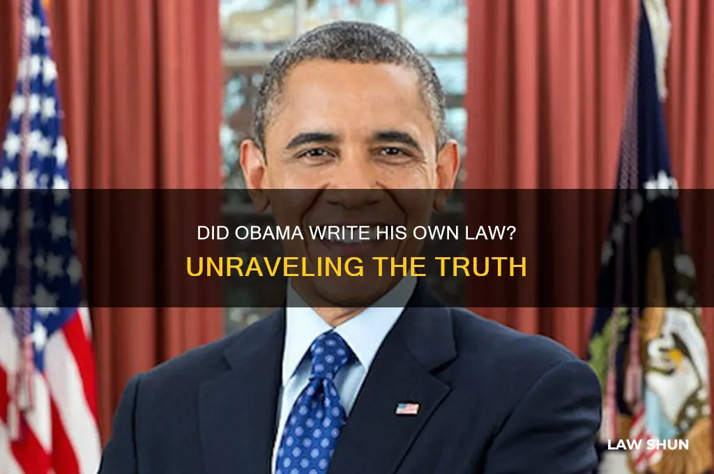 did obama write his own law