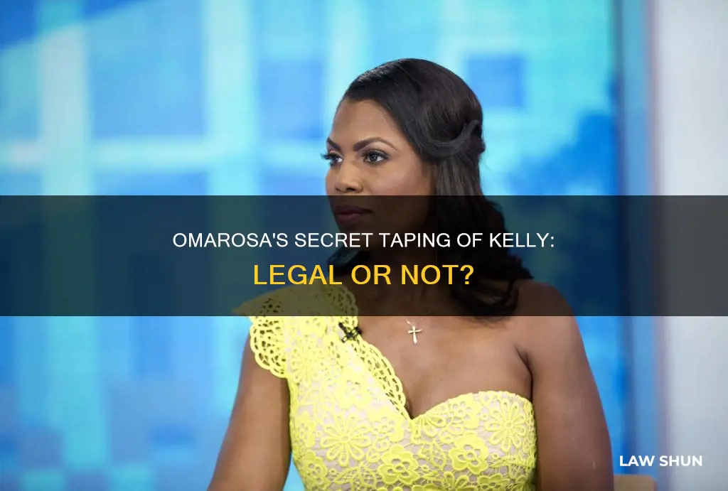 did omarosa break the law when she taped kelly