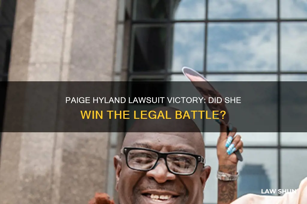 did paige hyland win the law suit
