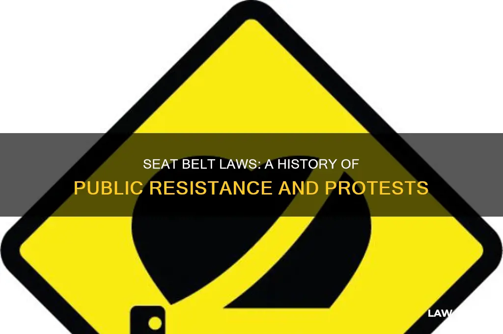 did people protest seat belt laws