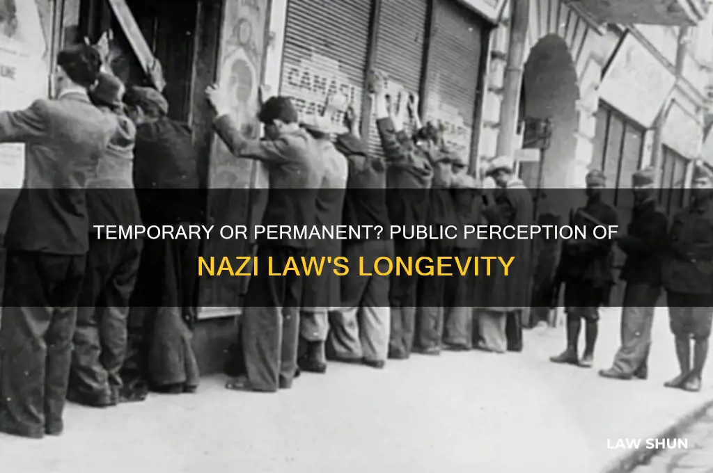 did people think nazi law would be temporary