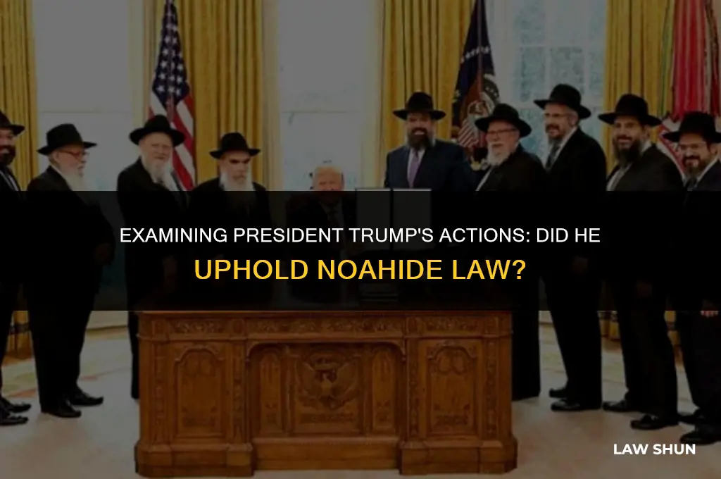 did president trump uphold noahide law