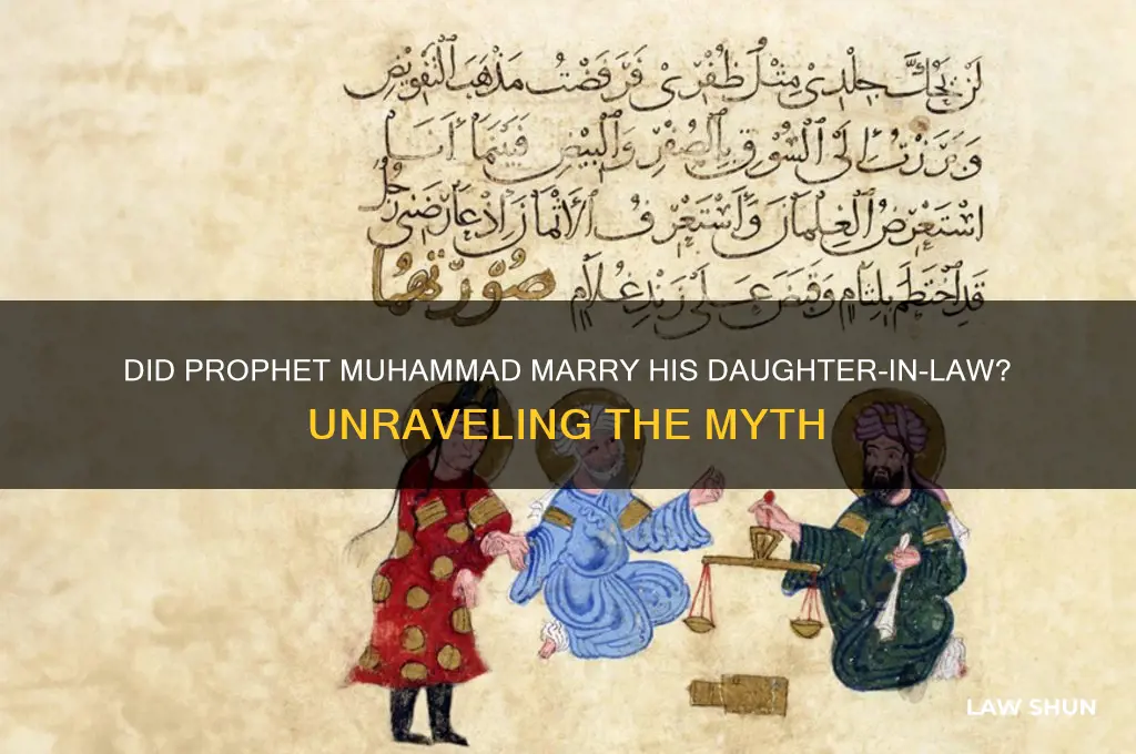 did prophet marry his daughter in law