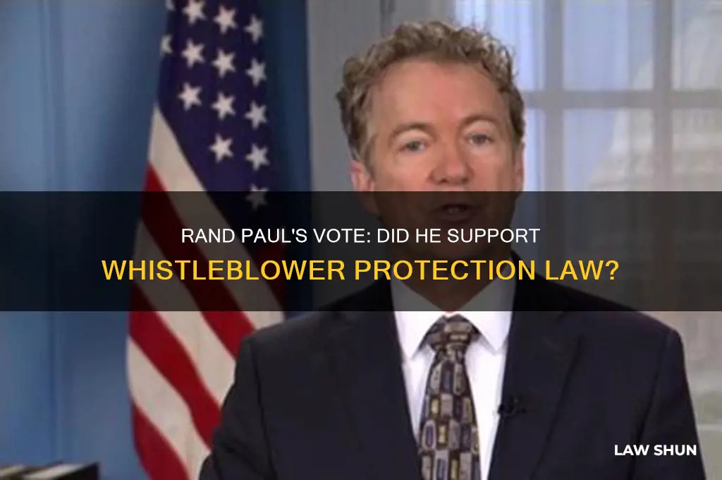 did rand paul vote for the whistleblower law
