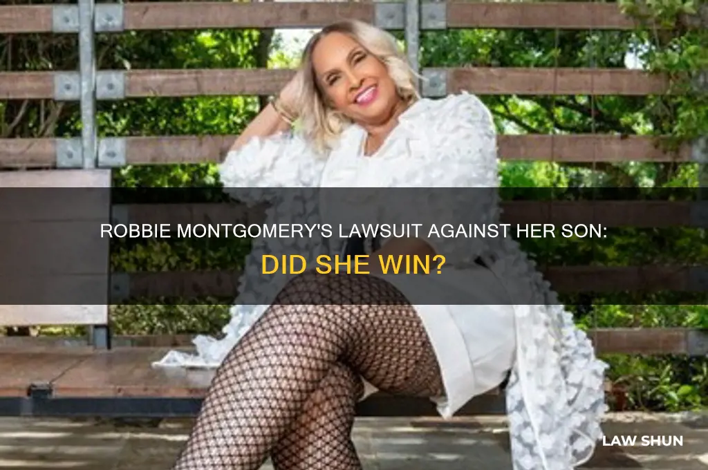 did robbie montgomery win her law suit against her son