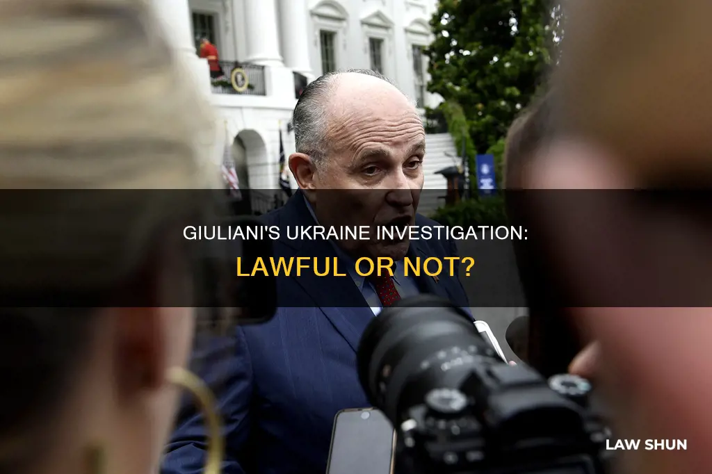 did rudy giuliani break the law investigating ukraine washington times