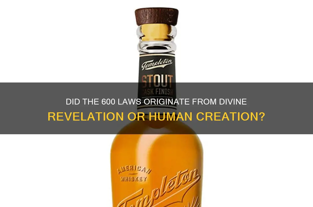 did the 600 laws come from god