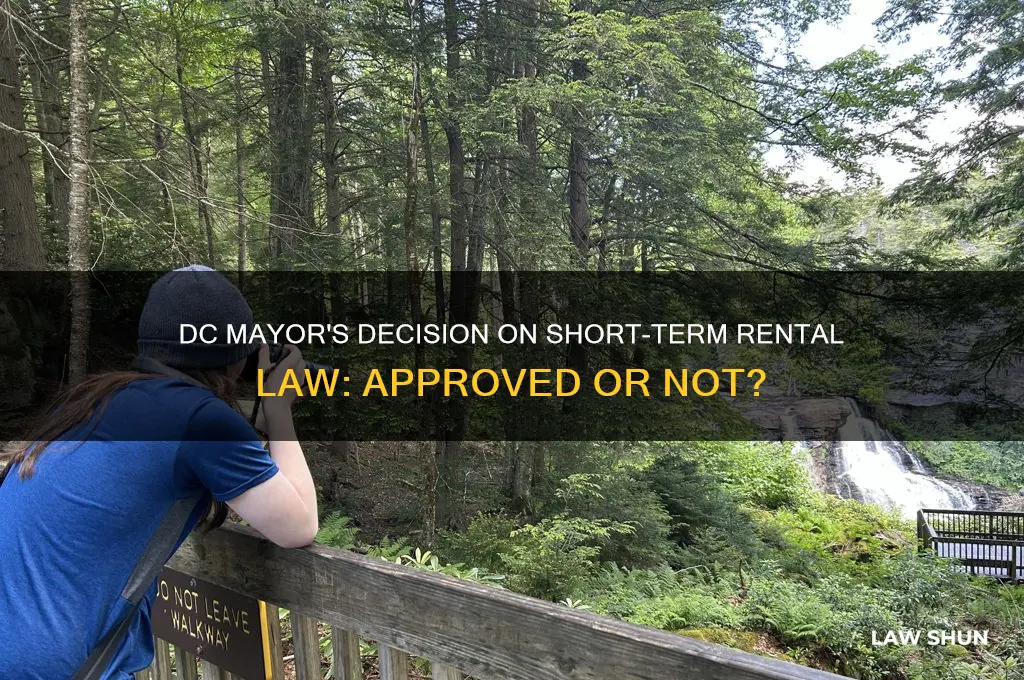did the dc mayor approve the short term rental law