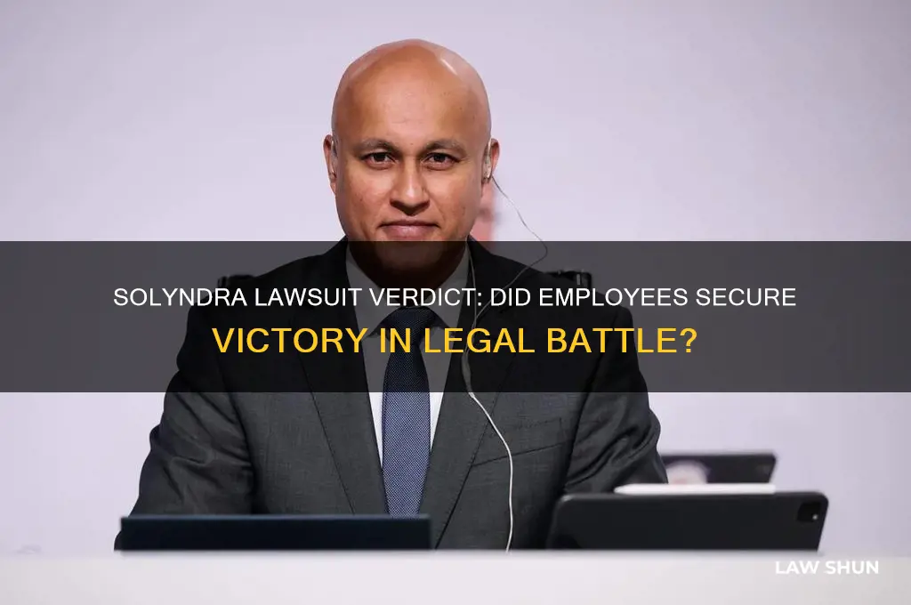 did the employees win the law suit agains solyndra