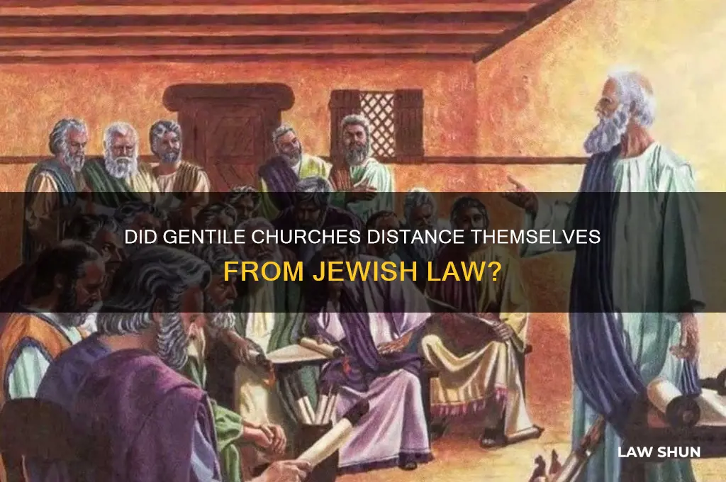 did the gentile churches start pulling away from the law