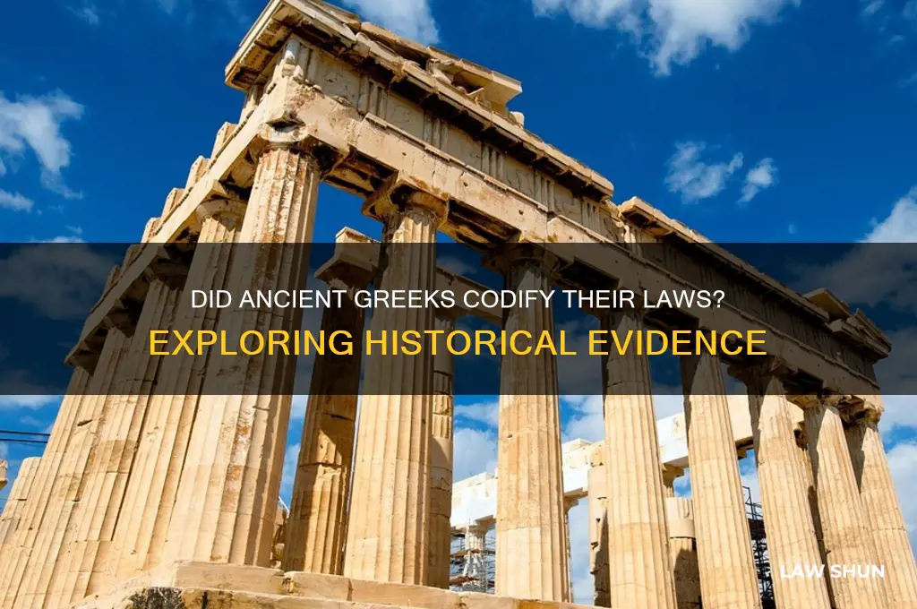 did the greeks write down their laws