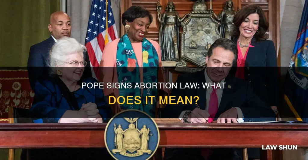 did the pope sign gov cuomo