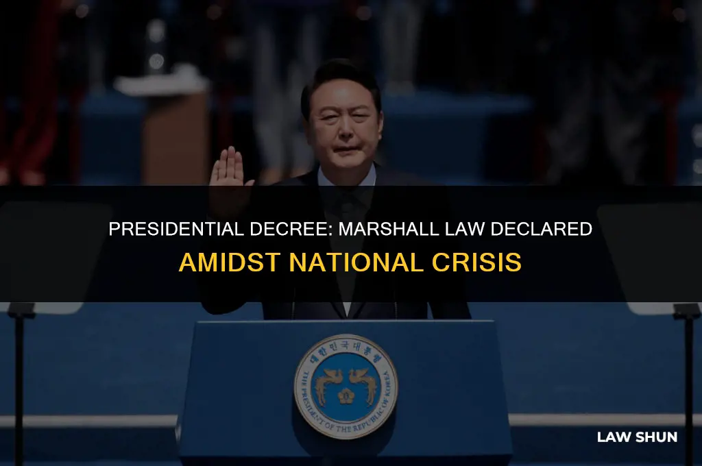 did the president declare marshal law