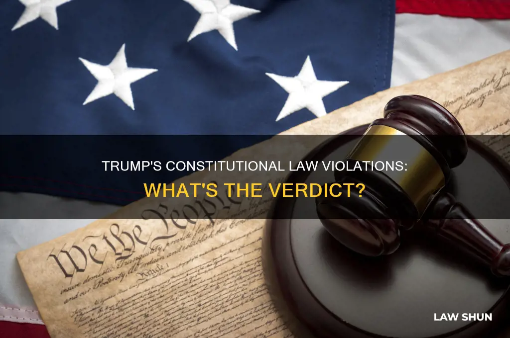 did trump break constitutional law