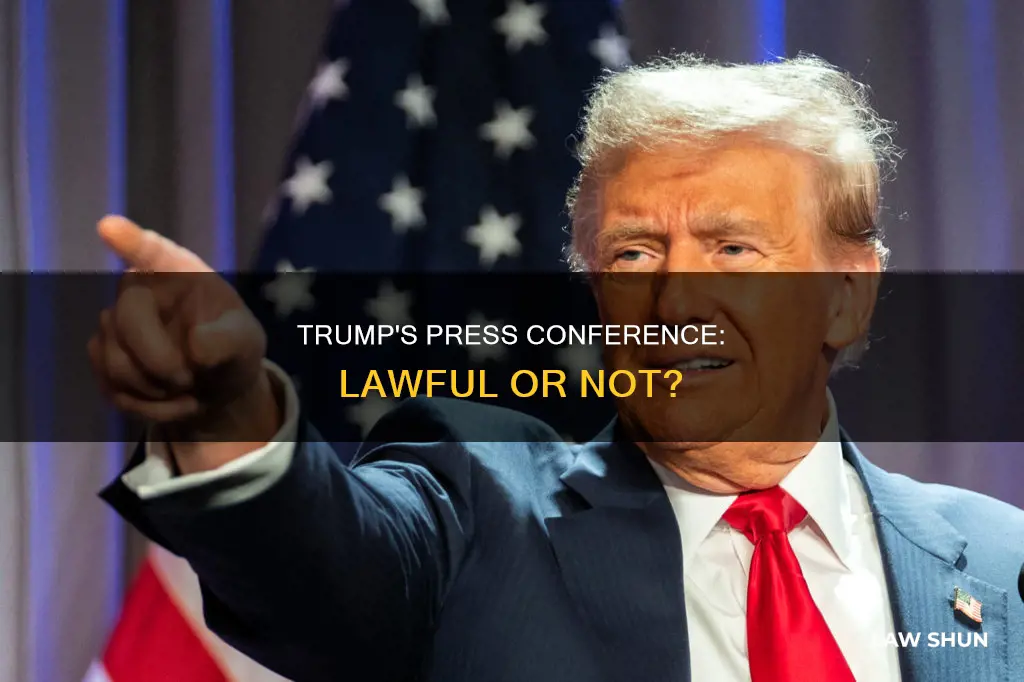 did trump break law in press conference