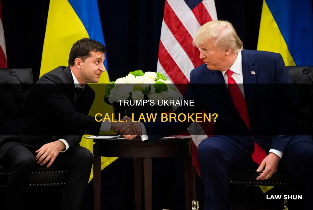 did trump break the law asking for favor from ukraine