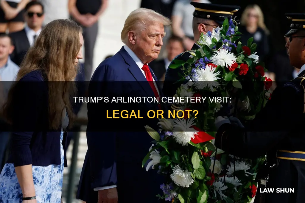 did trump break the law at arlington cemetery