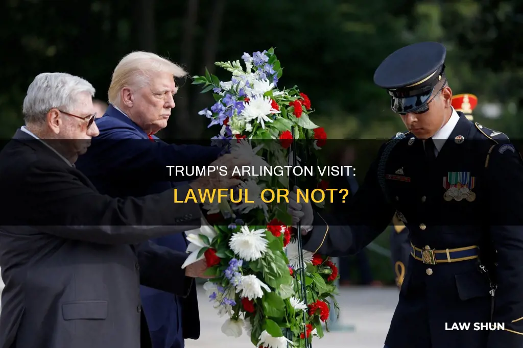 did trump break the law at arlington