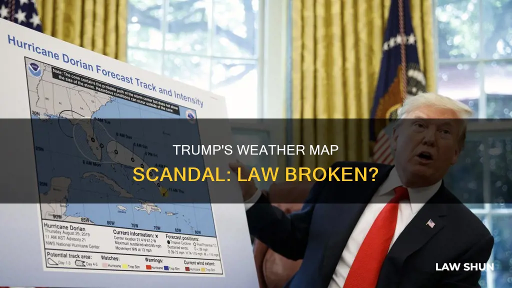 did trump break the law by altering a weather map