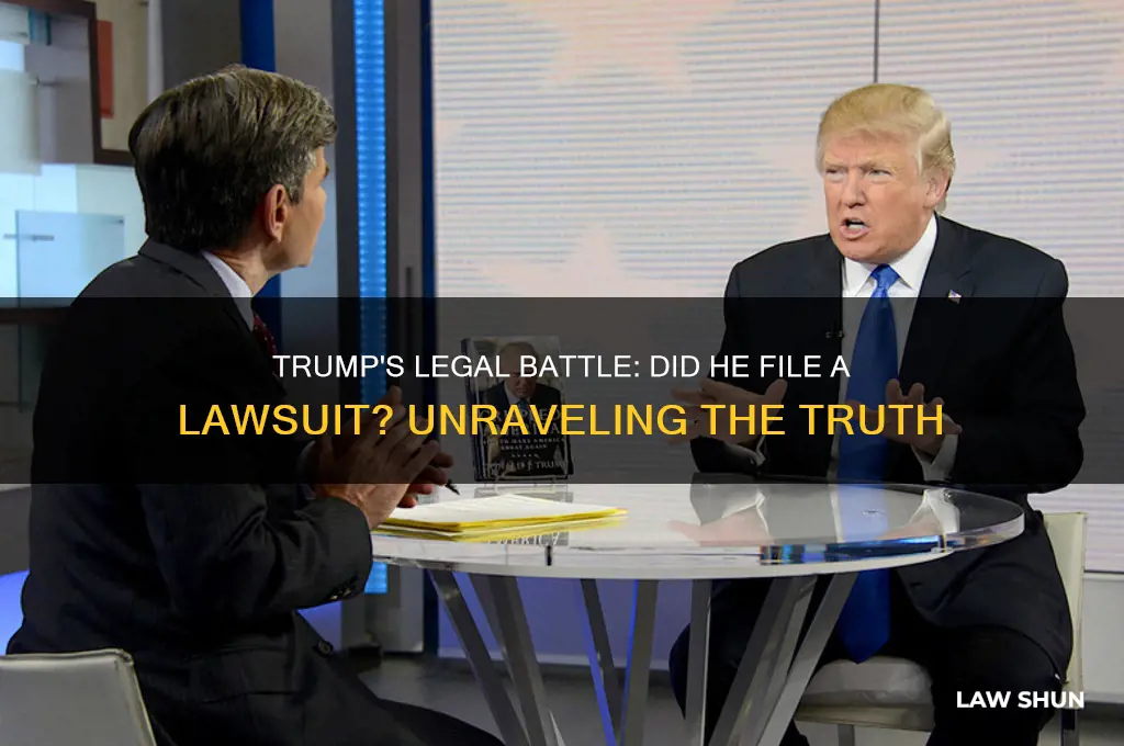 did trump file a law suit
