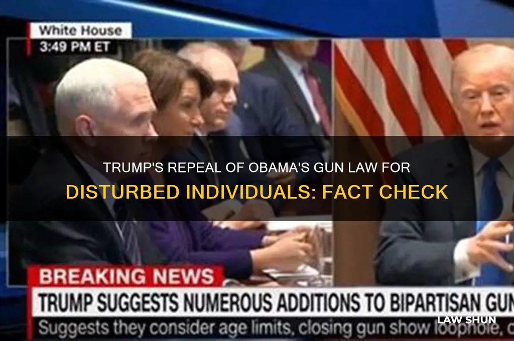 did trump repeal obama law on disturbed people an dguns