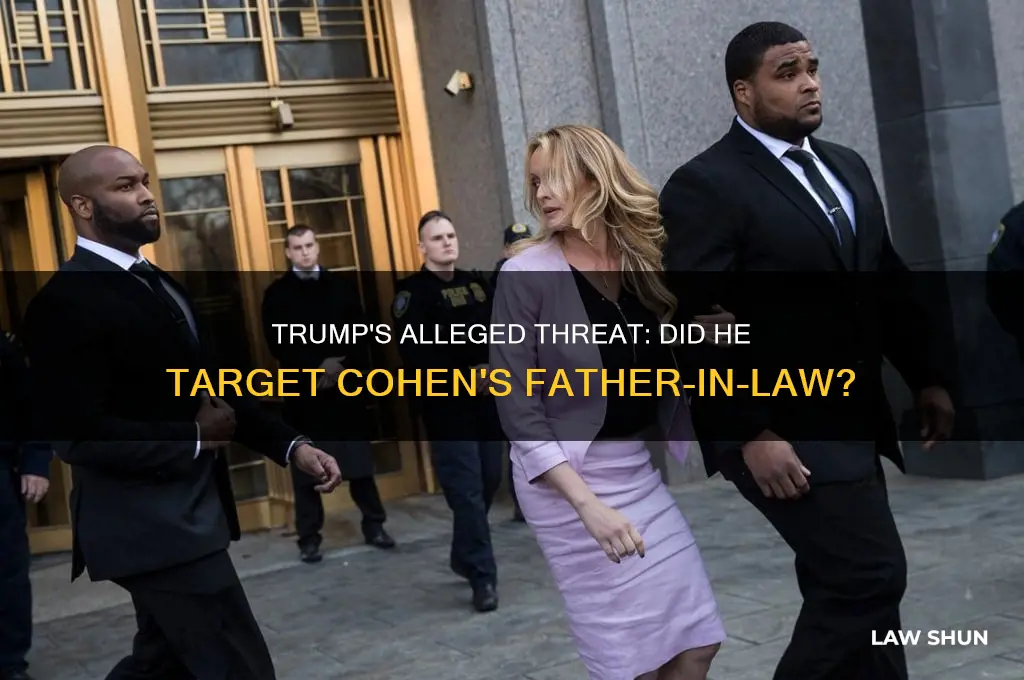 did trump threaten cohens father in law