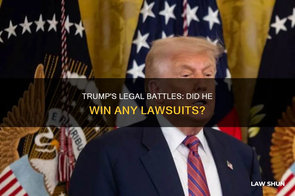 did trump win any law suits