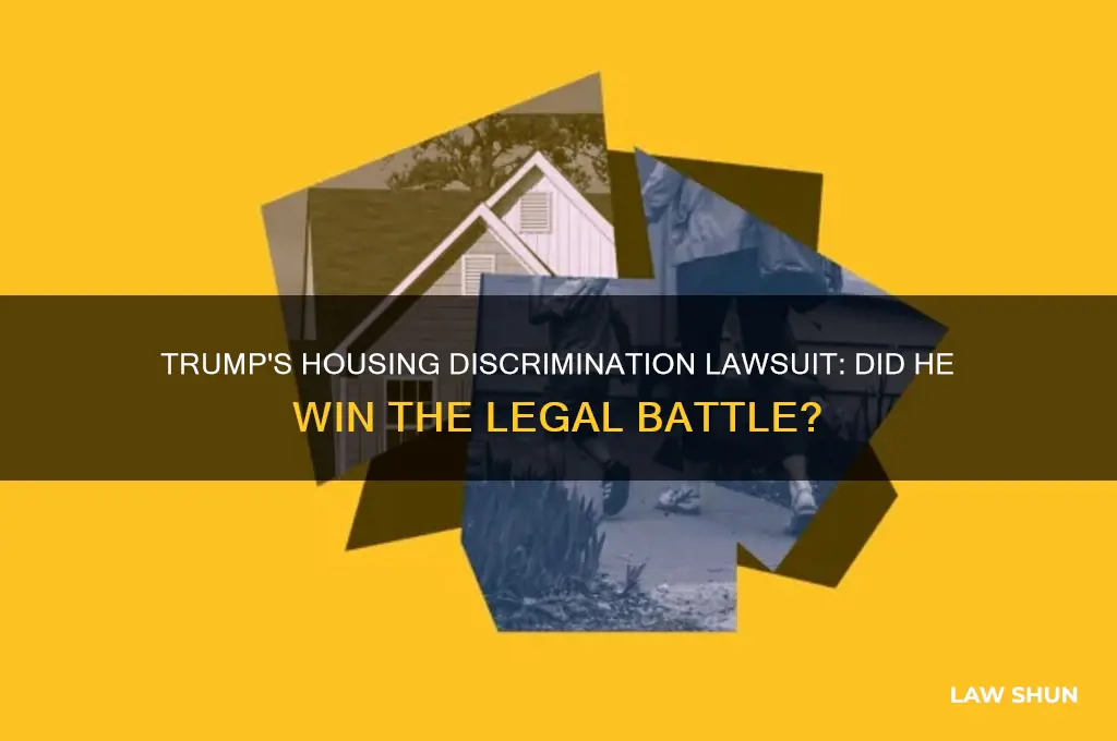did trump win housing discrimination law suit