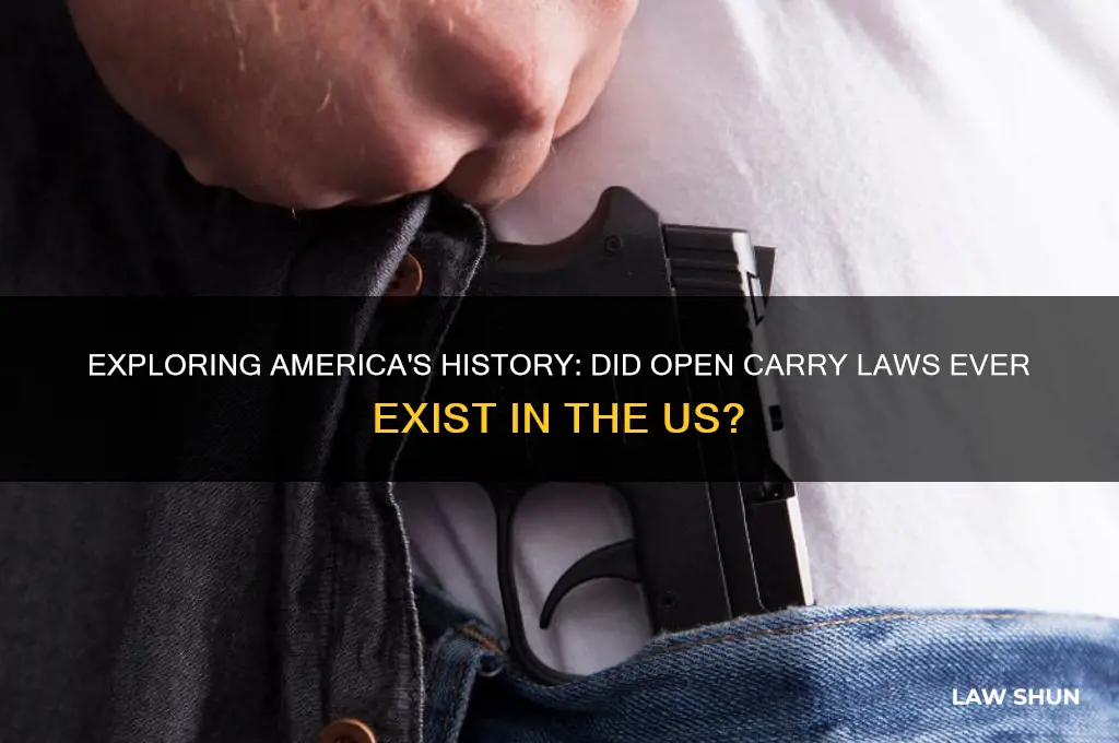 did us ever have open carry laws