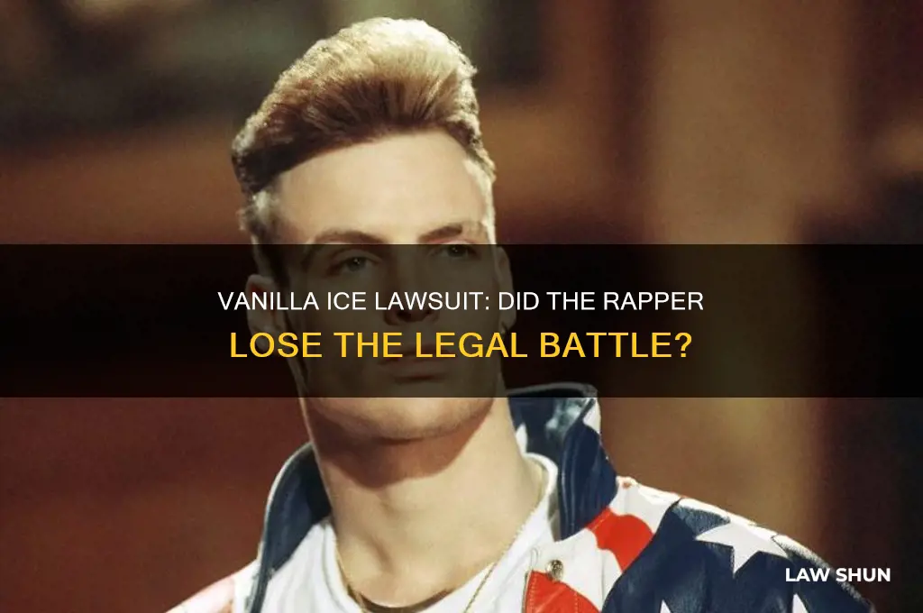 did vanilla ice lose law suit