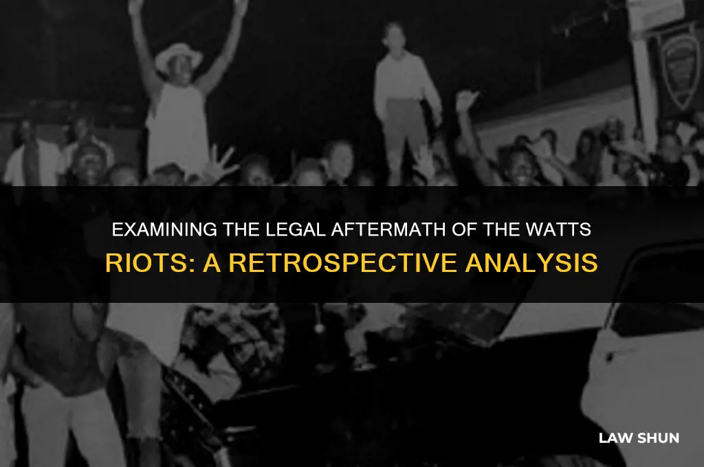 did watts riots impact our laws